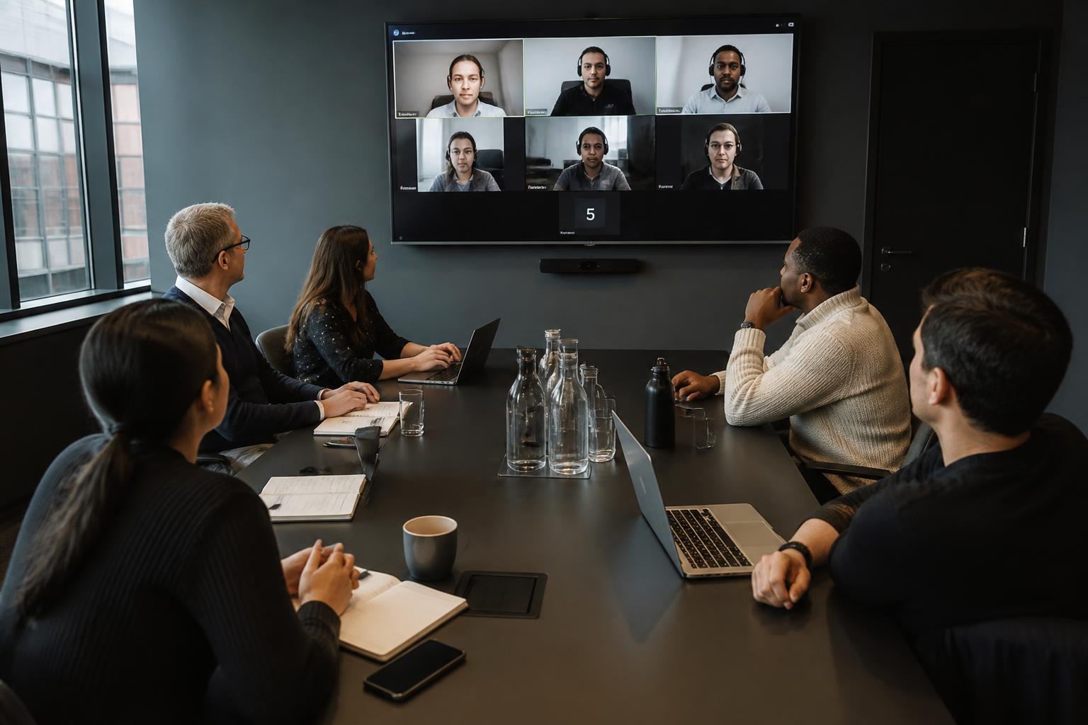 Onsite and offshore delivery team joined on a governance call